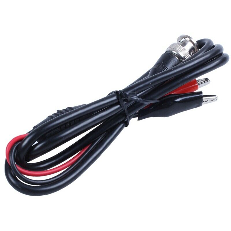 2pcs 100cm BNC Q9 Oscilloscope Measu Leads Double Clip Alligator (Mini AlligatY7