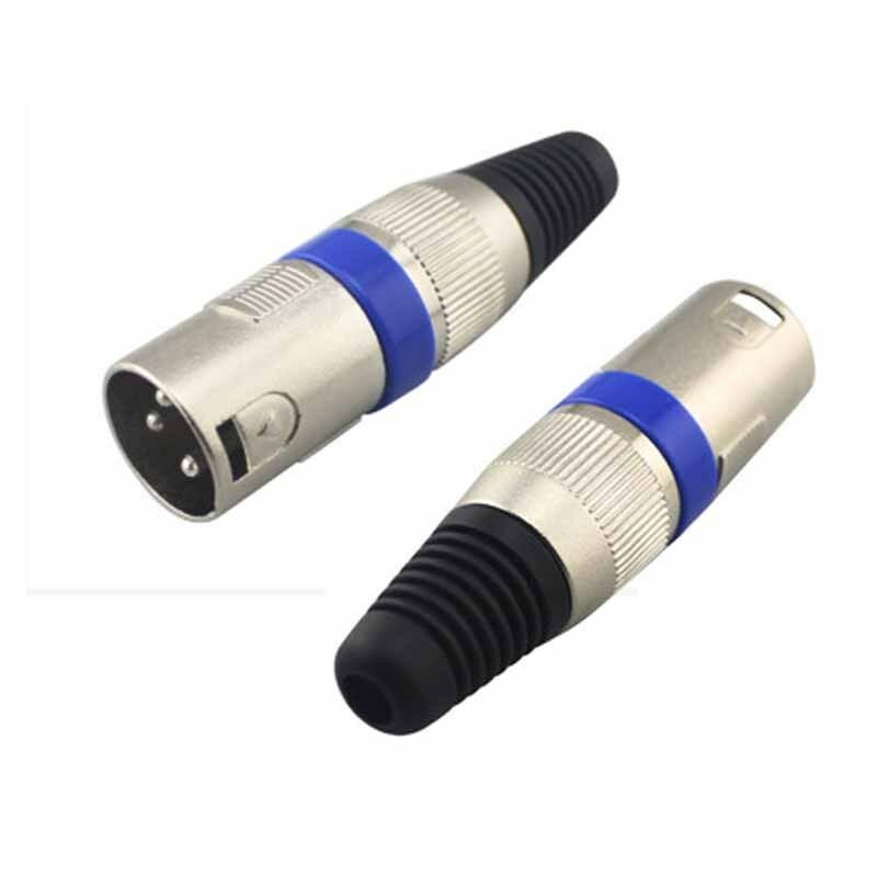 10pcs Microphone Speaker AMP XLR Male Connector 3Pin Plug Jack MIC Cable Adapter