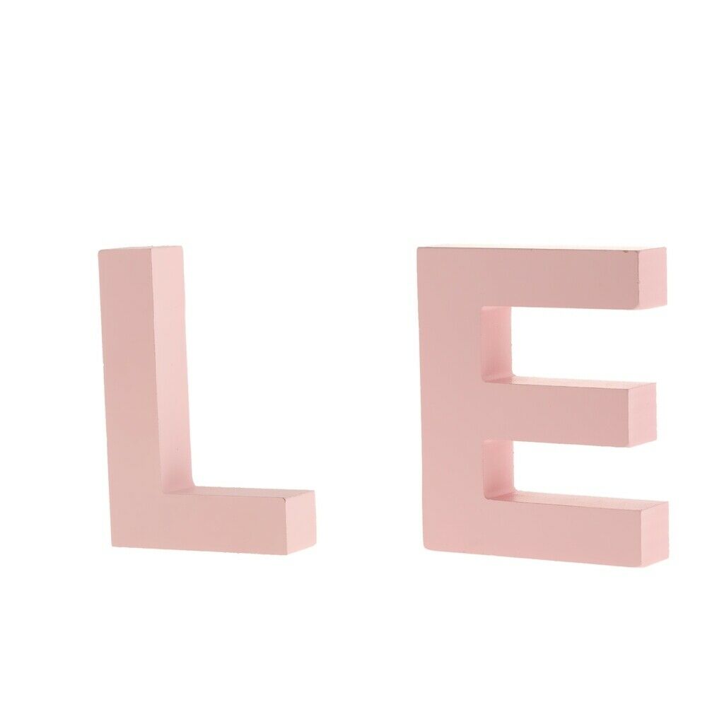 2Pieces Letter L E Wooden Letter Number Name Sign Wedding Birthday Decor