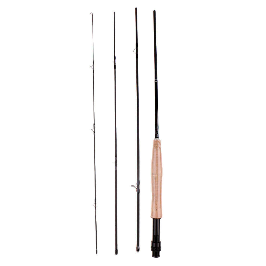 2.1m 4 Pieces Lightweight Fly Fishing Rod with Soft Cork Handle 3/4# Tackle