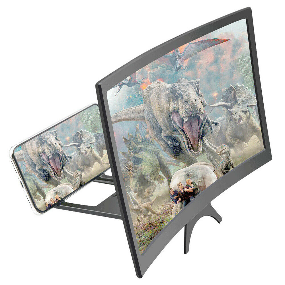 12 inch Curved Mobile Screen Amplifier Rack Movie Video Amplifying Holder @