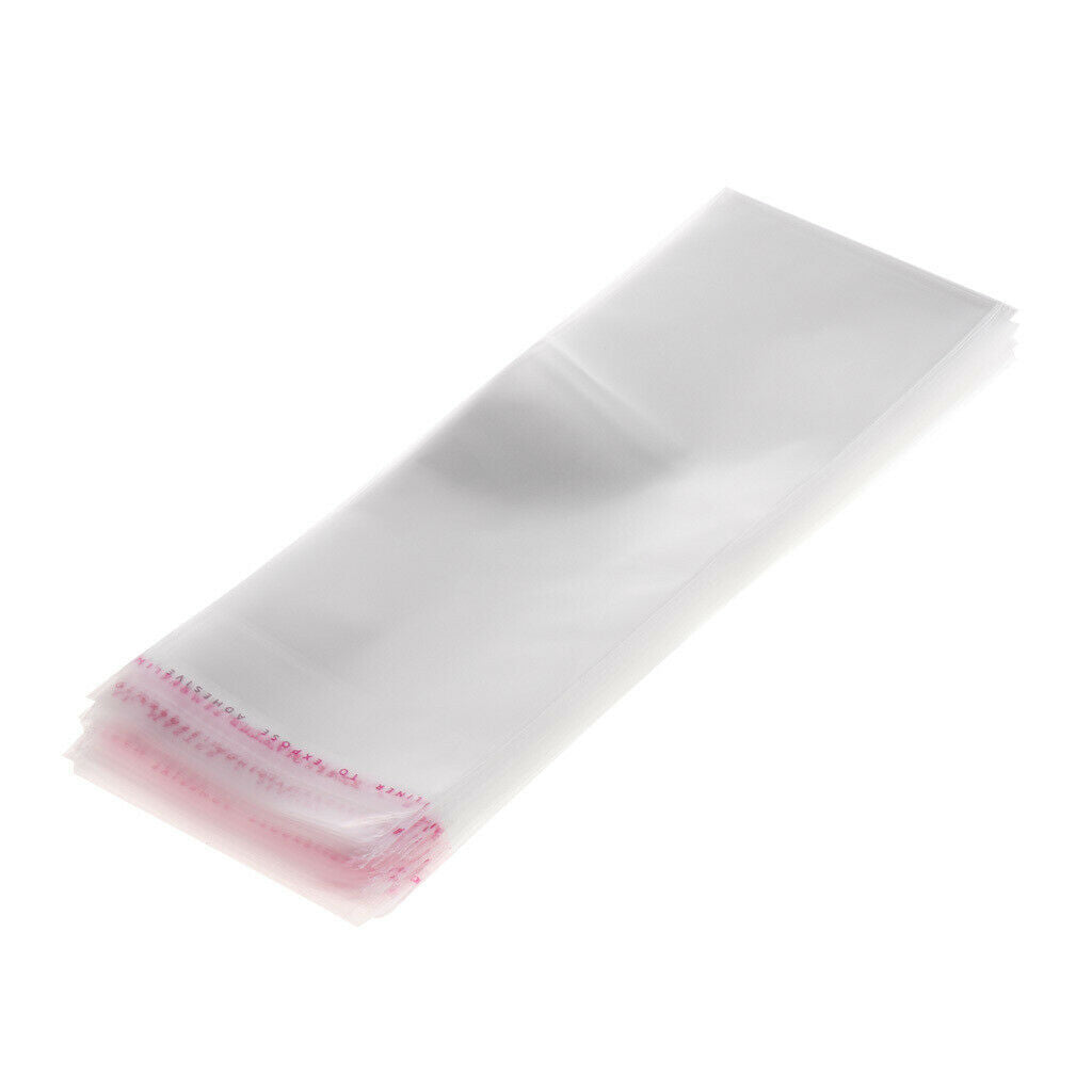 100x transparent sachet with self-adhesive cellophane bags - 7.1 x