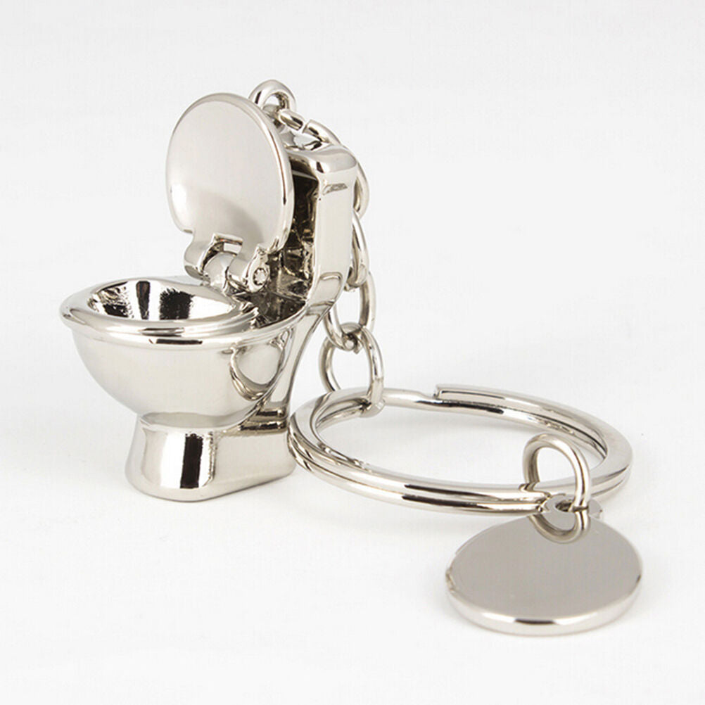 Small Toilet Forever Keychain Metal Key Chain Keyring Keyfob Kids,AUJ Fx