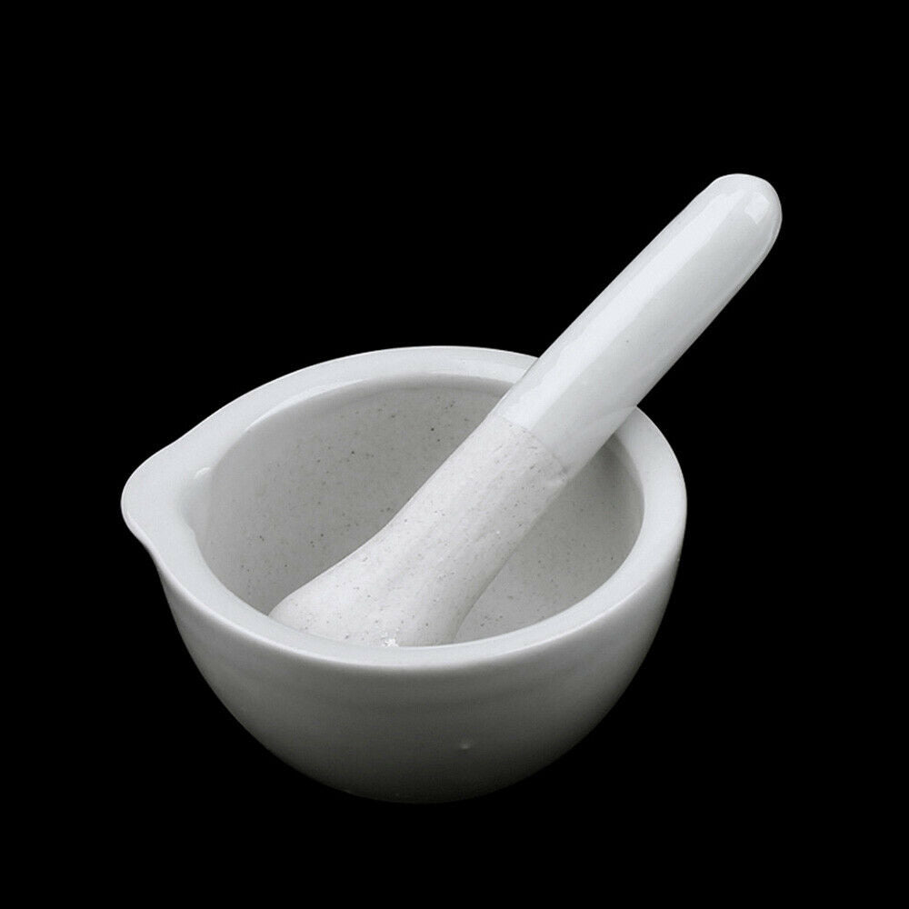 1 Set Ceramic Mortar and Pestle 60mm Grinding Bowl Laboratory Kitchen Tool DIY