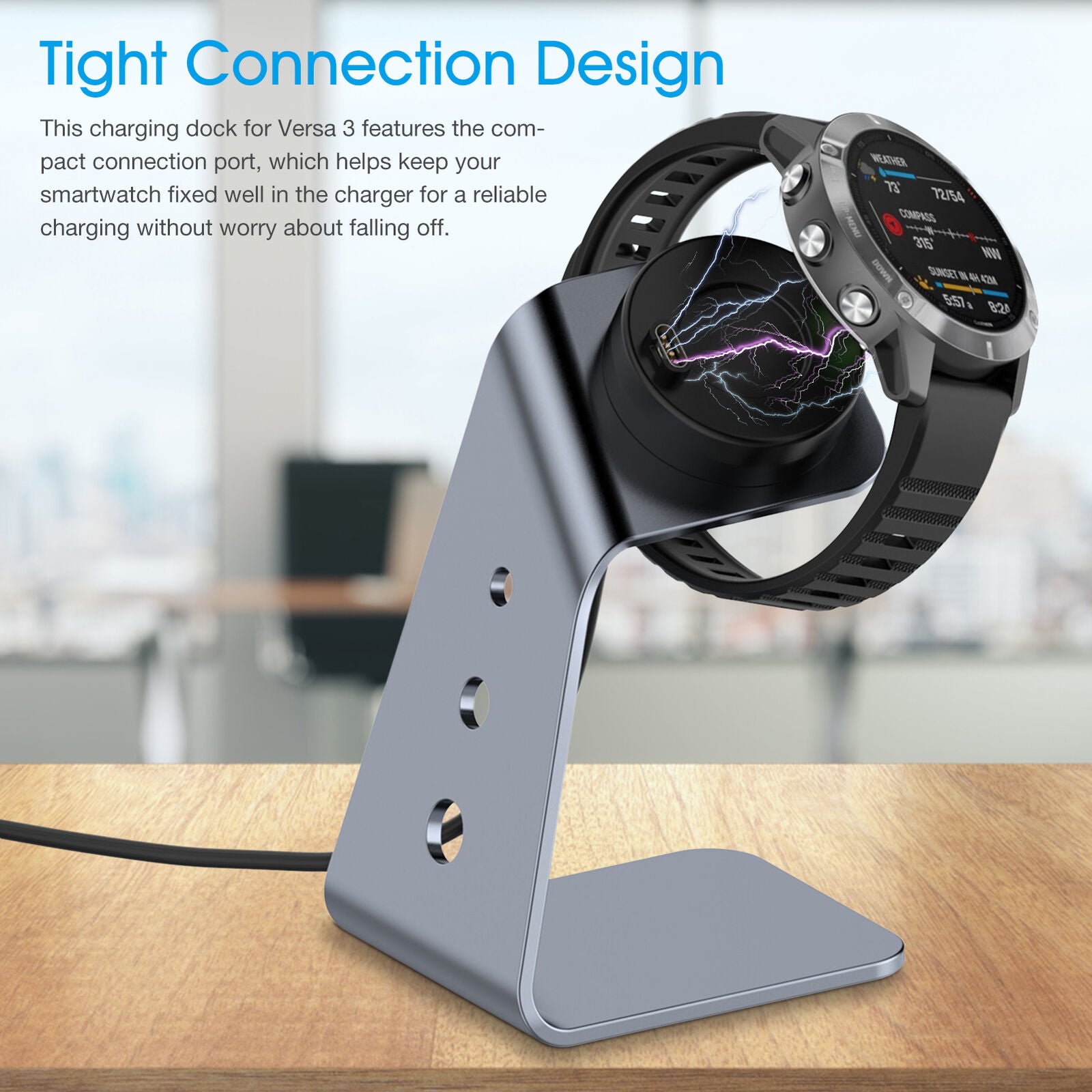 Charger Holder Stand Dock For Garmin Forerunner 745/Venu Sq/Fenix6 Smart Watch