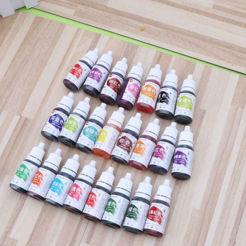 24 Colors 10ml Natural Ink Food Coloring Cake Pastries Cookies DIY Pigment Kit