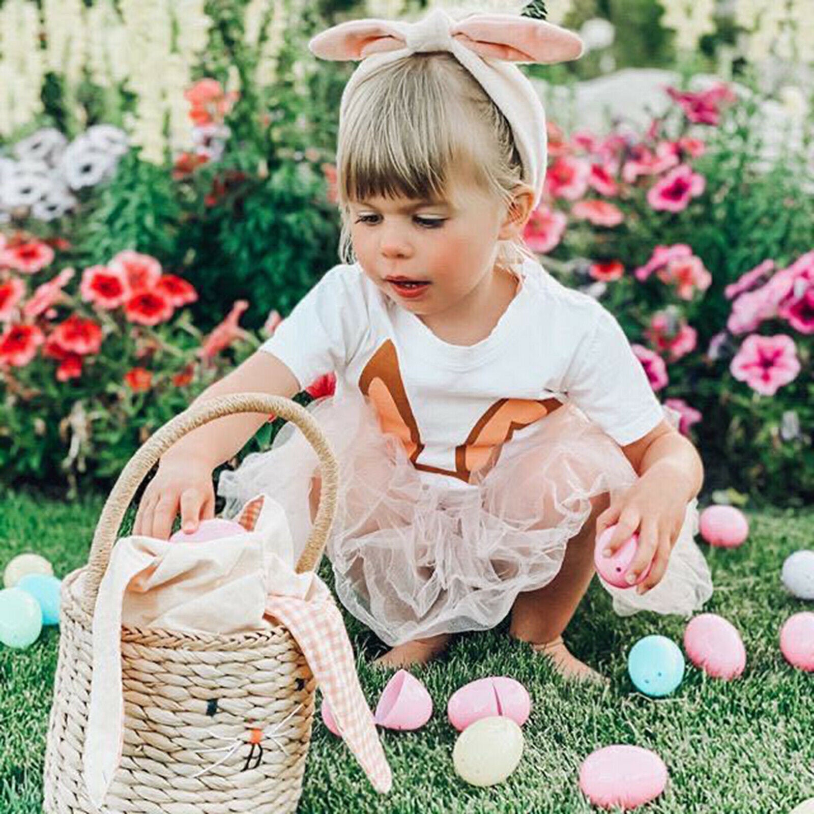 Straw Basket Children Beach Cute Rattan Bag Purse Handbag Photo Props Home