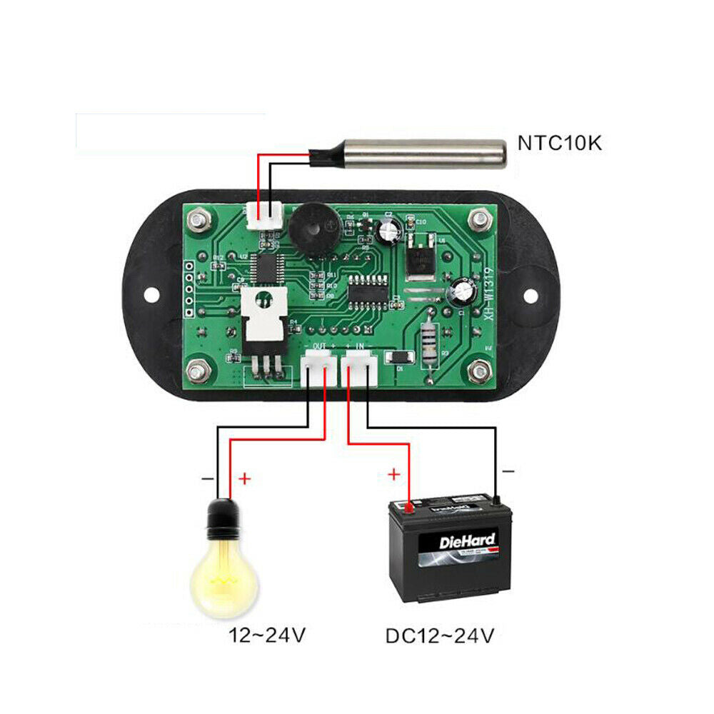 W1319 Digital Thermostat Controller MOS Heating Temperature Control 0.1 Degree