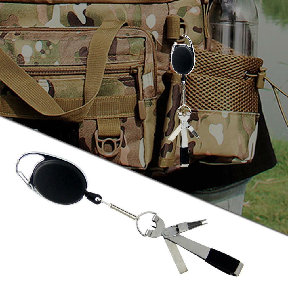4-IN-1 Quick Knot Tying Tools 4 in 1 Fly Fishing Clippers Line Nipper Retractor