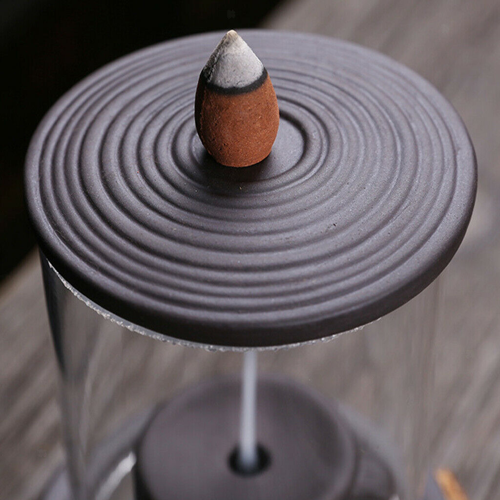 Handmade Backflow Incense Burner Ceramic Waterfall Incense Holder Decoration