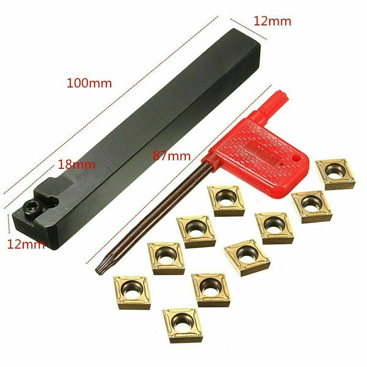 SCLCL1212H09 12x100mm Lathe Turning Tool Holder+CCMT09T304 BP010 CNC Insert