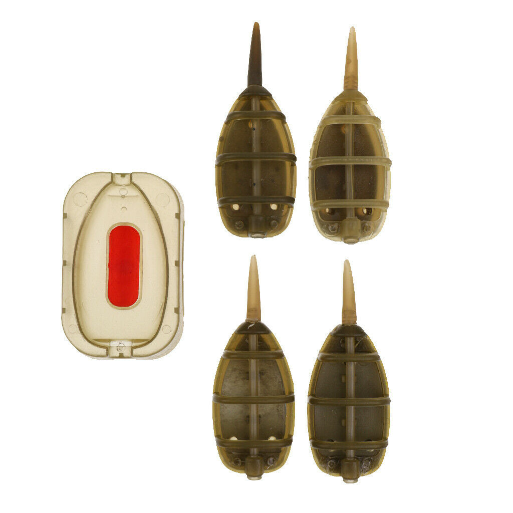 4Pcs/Set (20g 25g 30g 35g)   Method Feeder Fishing Feeder Lead Sinker