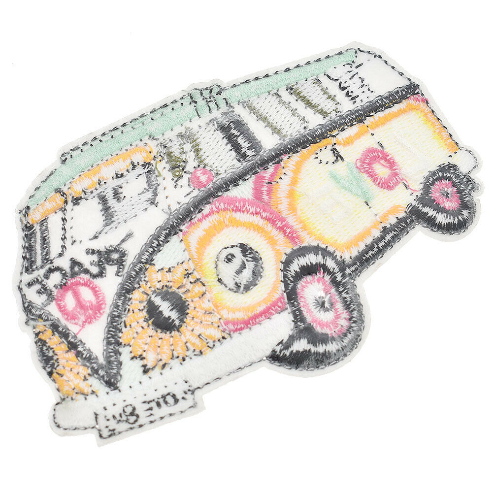 Love and Peace Bus Patch Embroidery Sew on Iron on Badge Appliques DIY Crafts