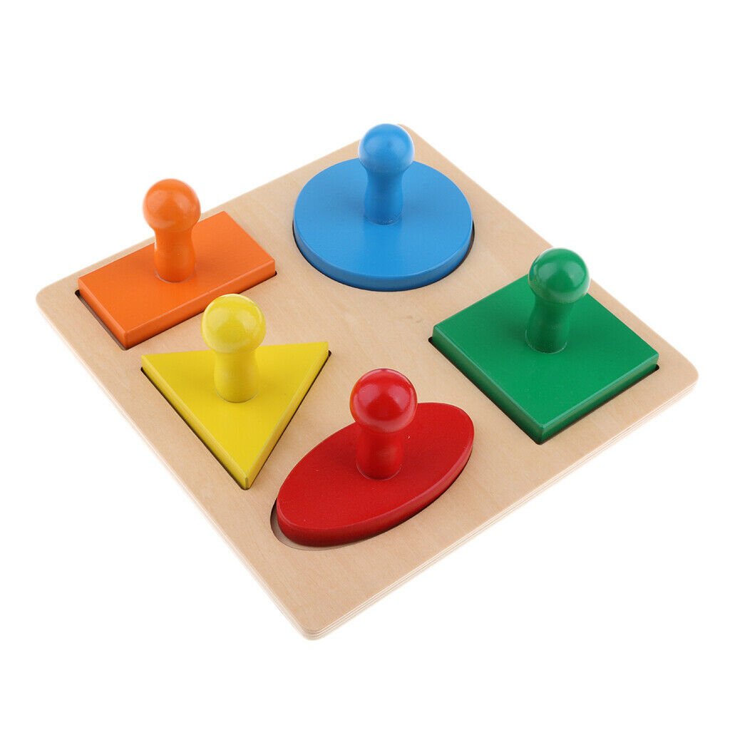 Montessori Puzzle Board, Geometric Shape Learning, Kids Early Education Toys
