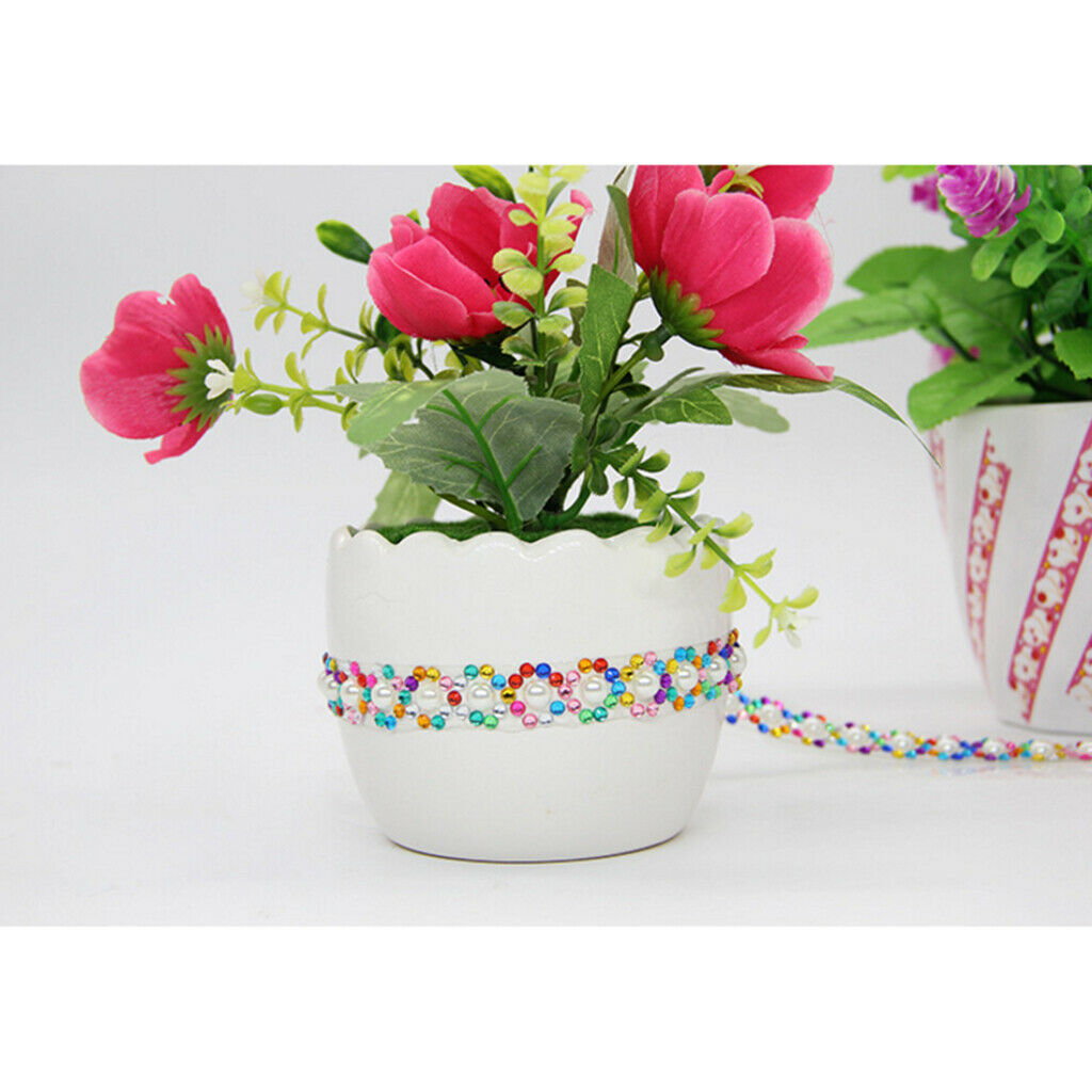 2 Roll Self Adhesive Diamante Stick Rhinestone Tape Craft DIY Decor Stickers