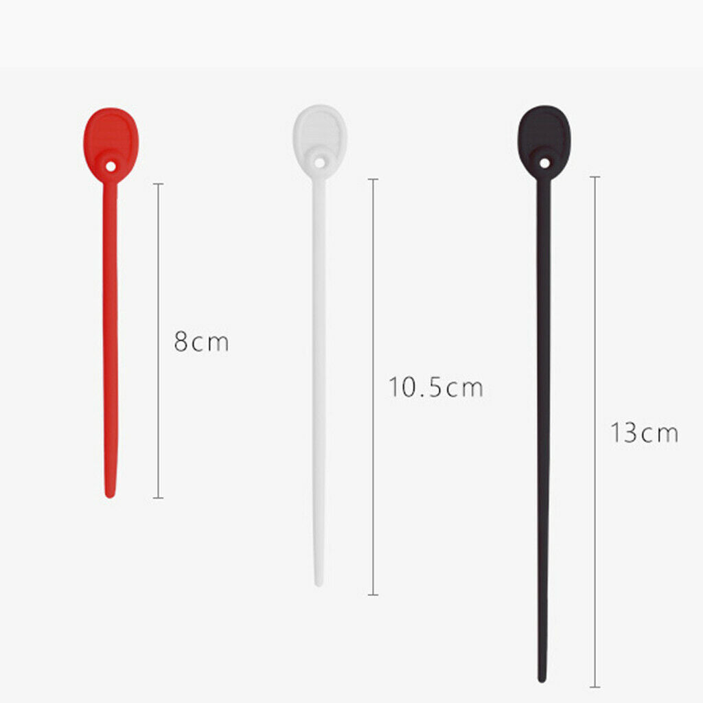 6pcs Soft Silicone Reusable Straps Tie Wraps USB Data Cable Management