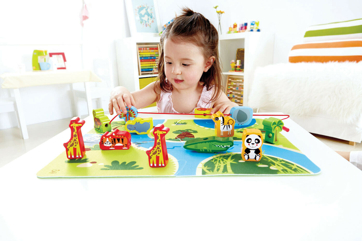 E1021 HAPE On Safari Play Lace Set [Early Melodies] Toddler Children 2Yrs+ 16pcs