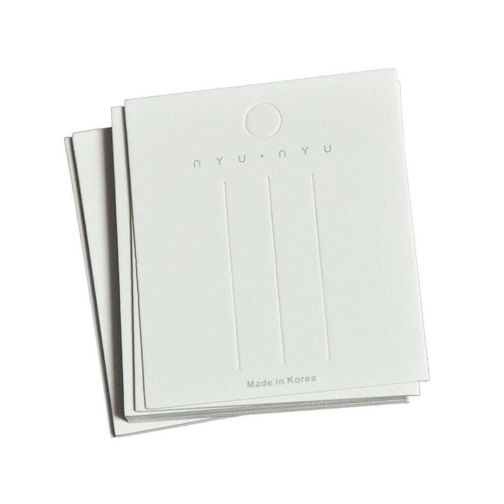 20pcs White Color Rectangular Paper Hair Clip Hair Bows Display Cards for DIY