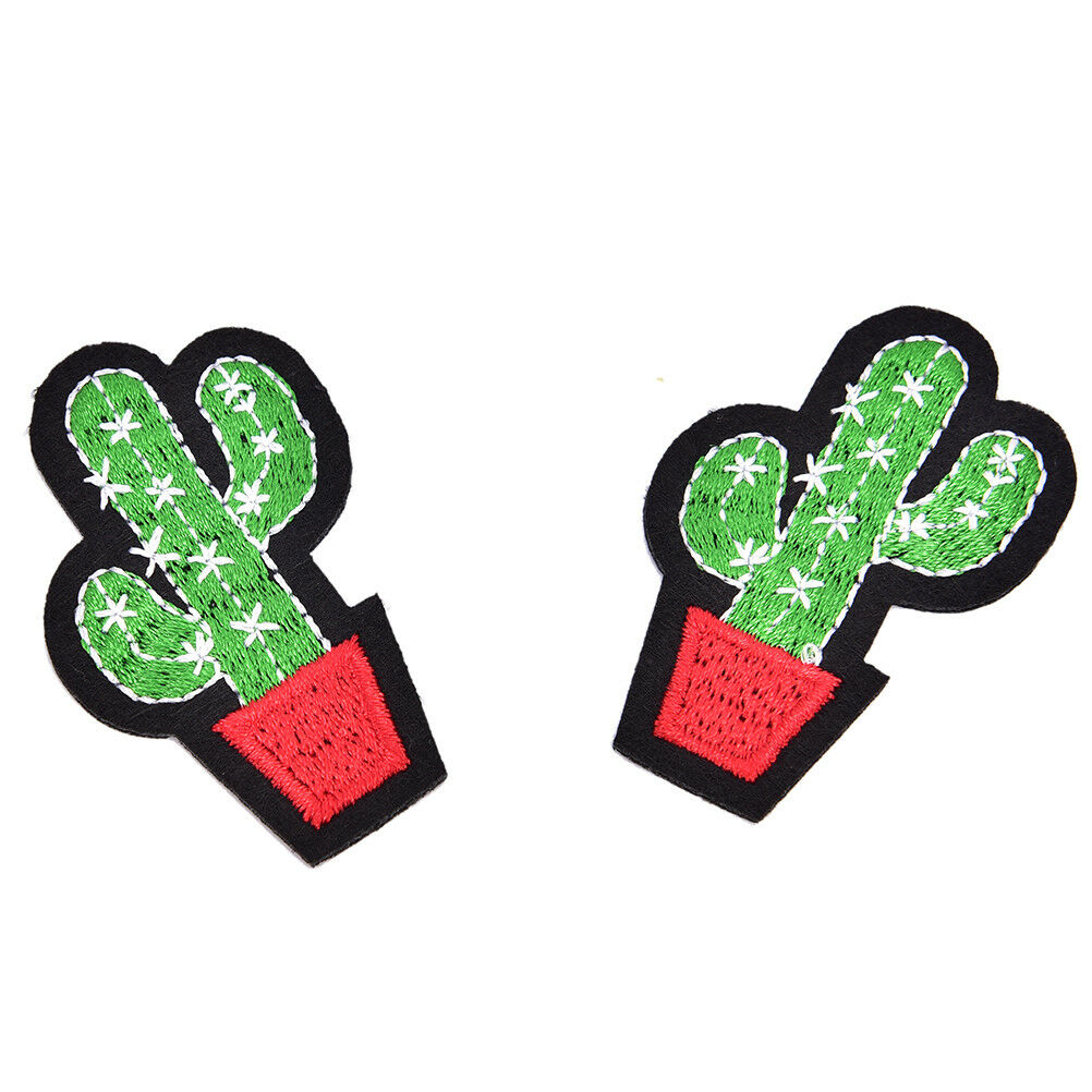Lot 5Pcs Cactus Patch for Cloth Iron on Embroidered Sew Applique Fabric Ba.l8