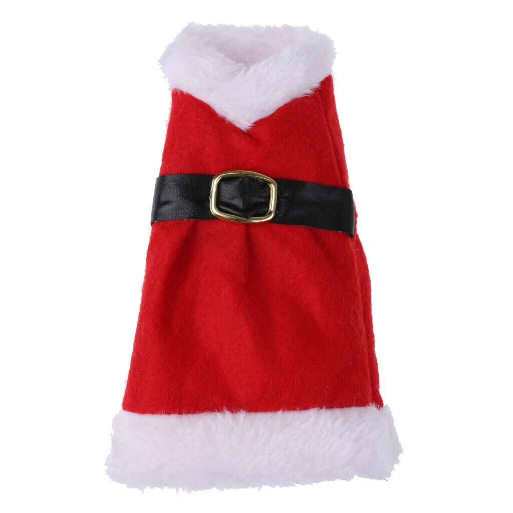Red Christmas Dress Wine Bottle Cover Gift Wrapping Bag Table Ornament 18 cm