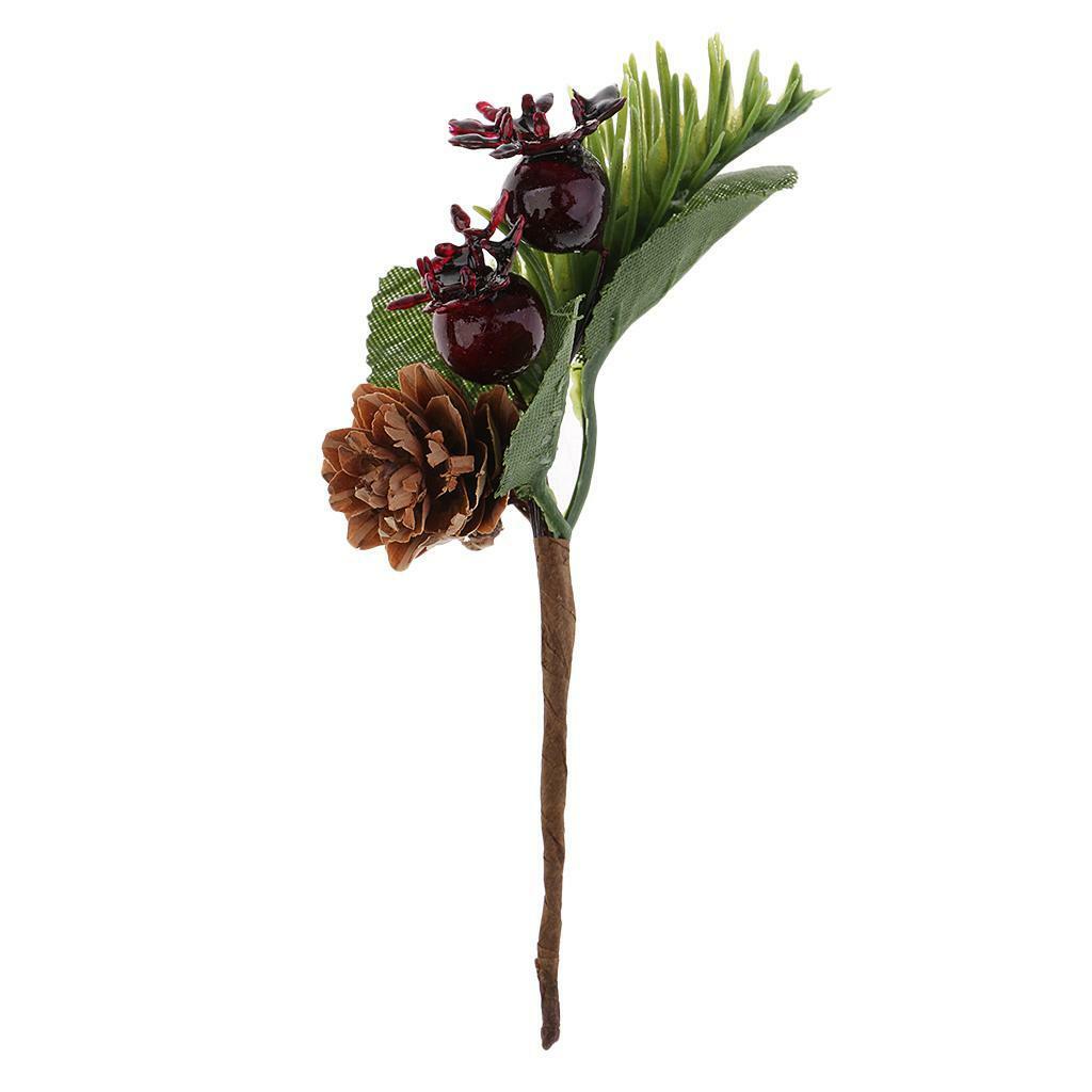 Rustic Mini Artificial Flowers Pine Cones for Wedding Box Card Decoration 5x