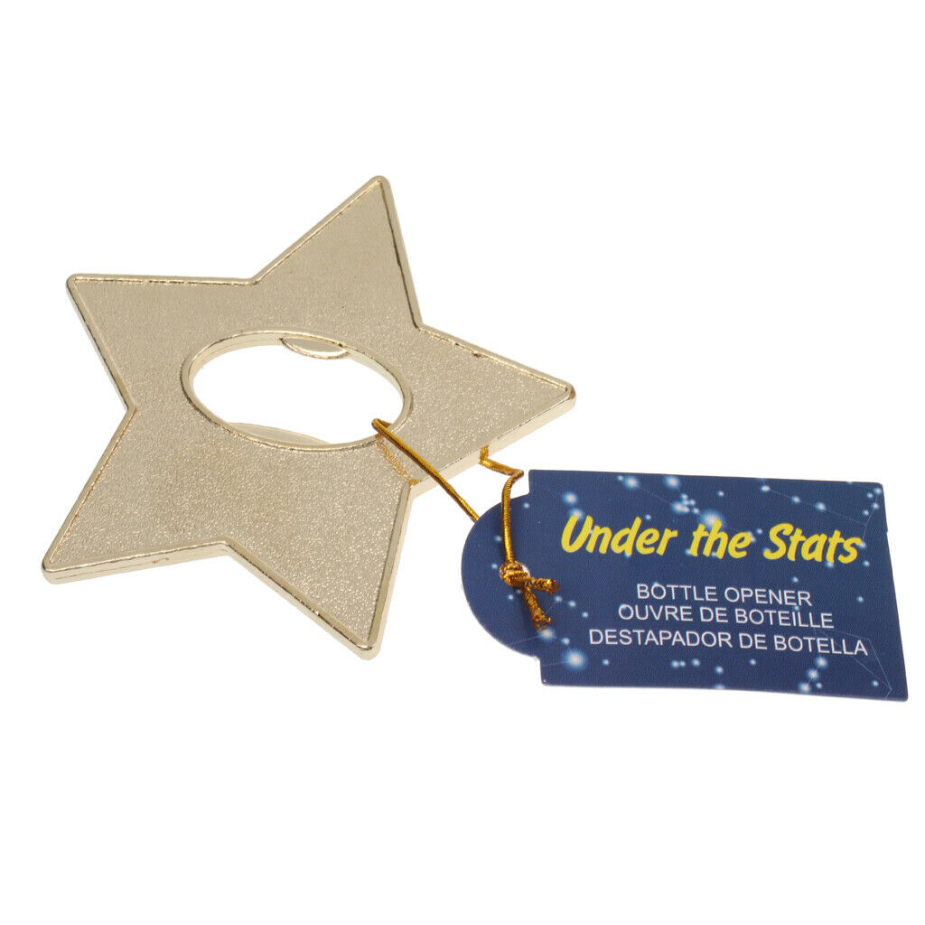 Golden Pentagram Bottle Opener Wine Beer Champagne Tool Wedding Favour Gift