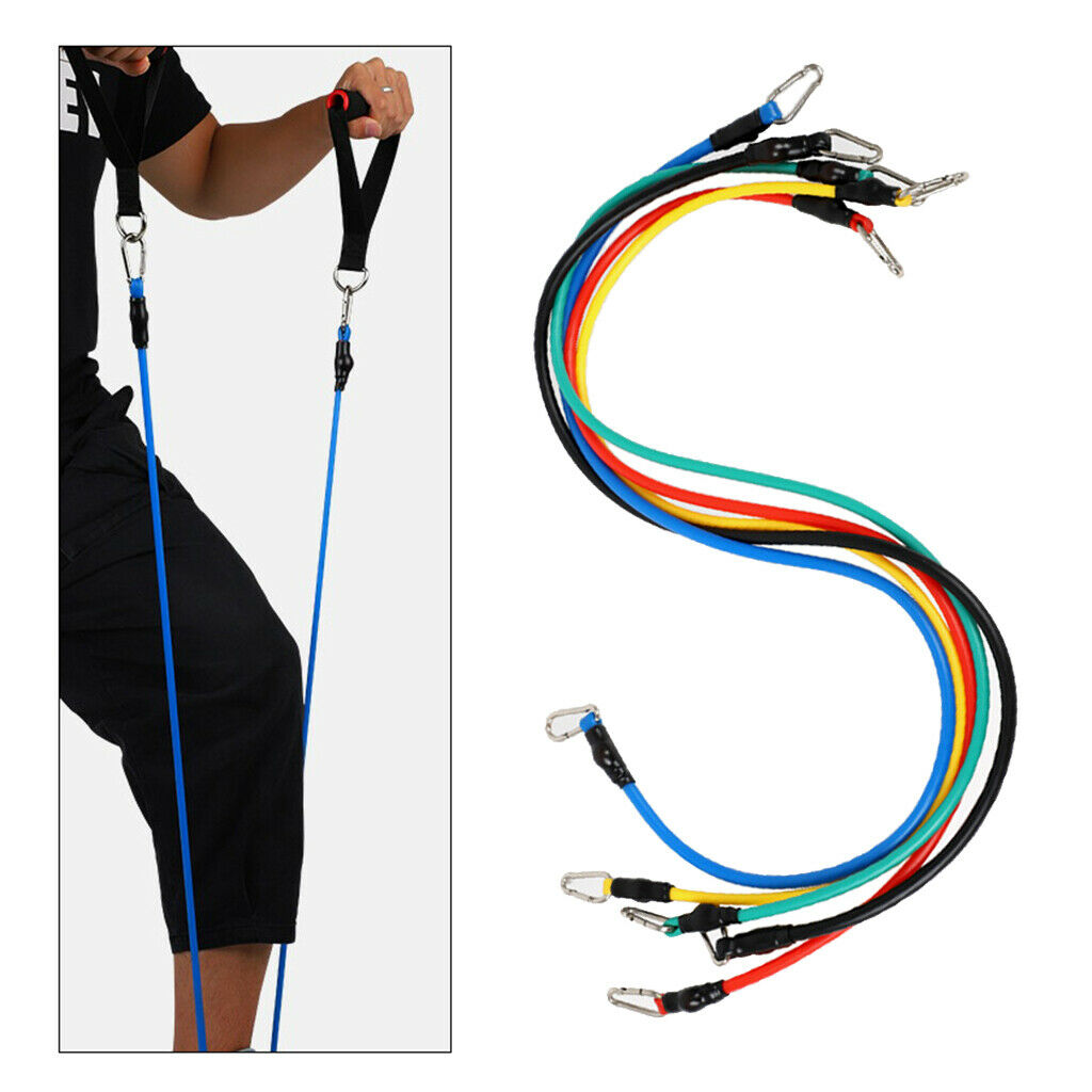 11x RESISTANCE BANDS WORKOUT EXERCISE YOGA FITNESS TUBES for GYM HOME