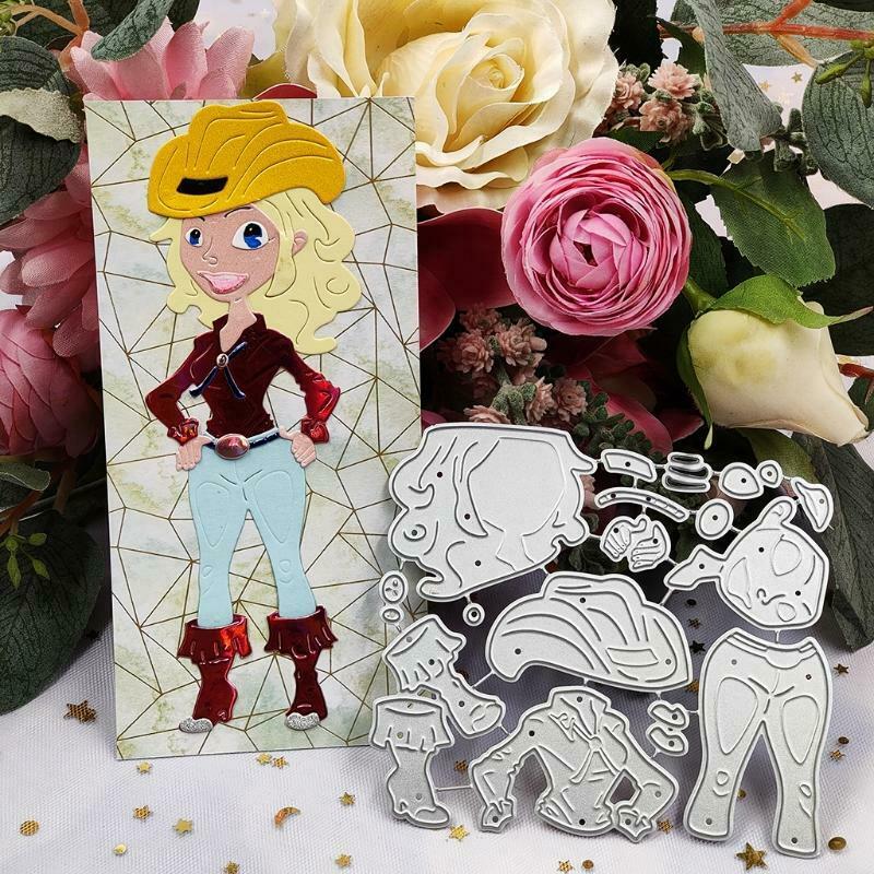 Maiden Girl Scrapbook Embossing Stencil Album Steel Mould for Paper Card
