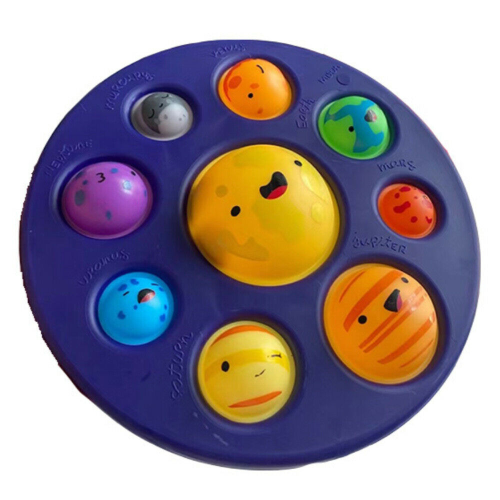 Eight Planets Solar System Simple Dimple Fidget Sensory Toys Baby Stress Relief
