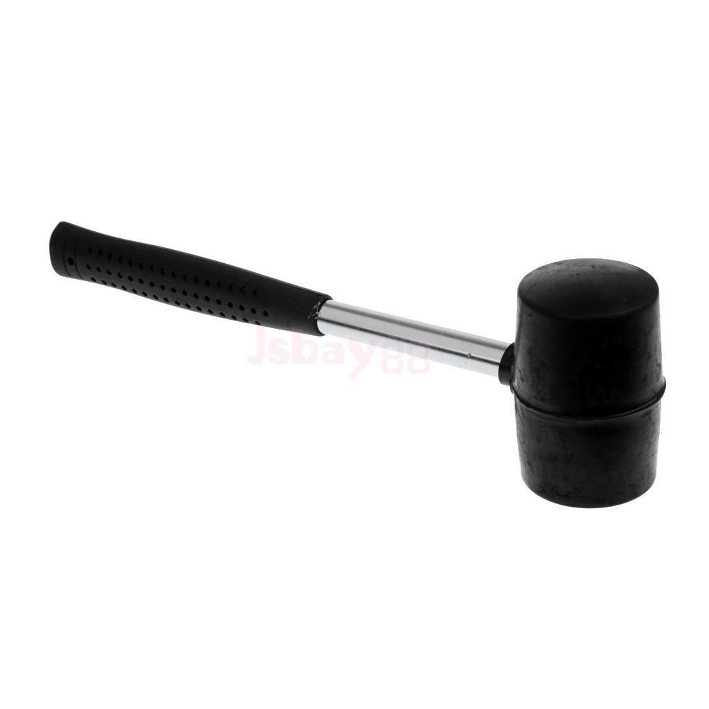 11inch Rubber Hammer Double-Faced Soft Mallet with Steel Shaft Repair Tool