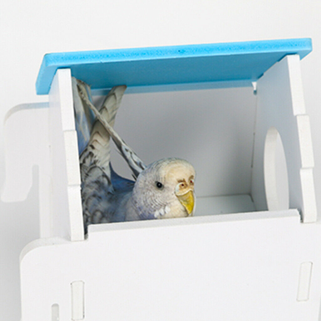 2pcs Bird Nest House Wooden 2-layer Hatching Box DIY Assembly Breeding Box