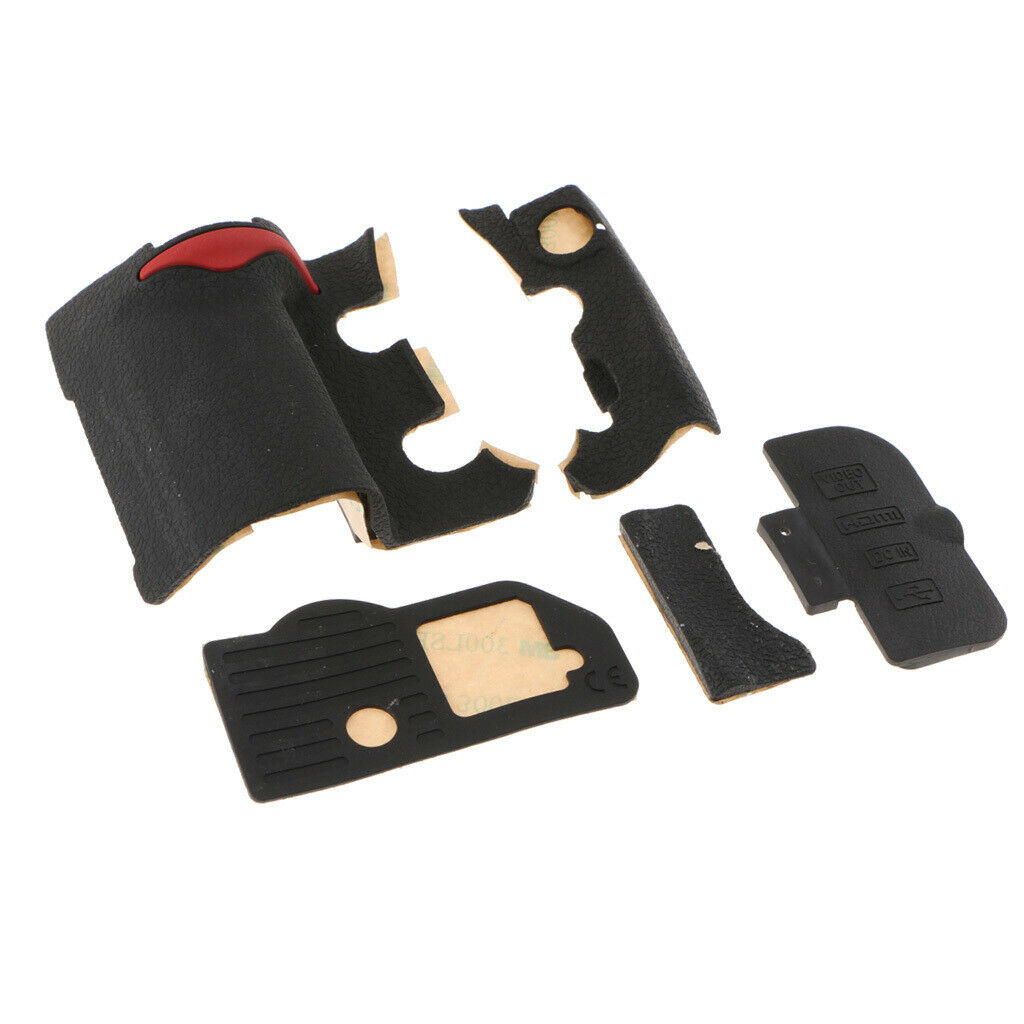 5 Pack Front Rear Grip Rubber Set + USB Cover + Tape for Nikon D300S Camera