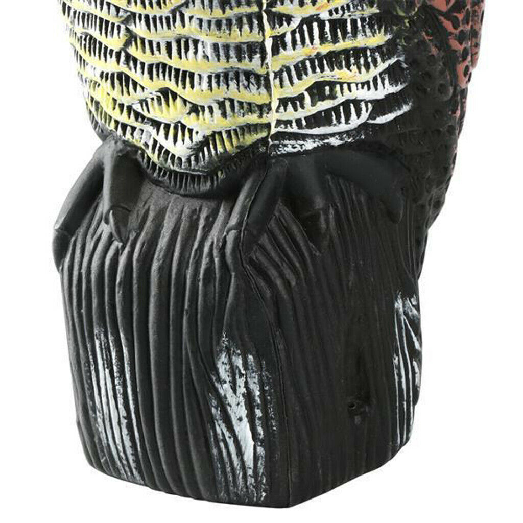3X 15'' Owl Realistic Eyes Waterproof Control Scarecrow Yard Decoy Plastic