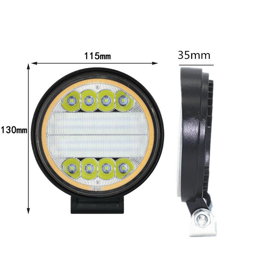 Universal 120W 9600LM LED Work Light Flood Beam Driving Fog Lamp DRL Angle Eye