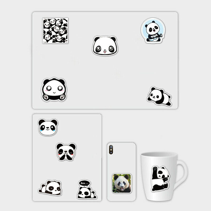 50pcs Small Panda Stickers Classic Graffiti For Suitcase Cool Laptop Skatebo Kt