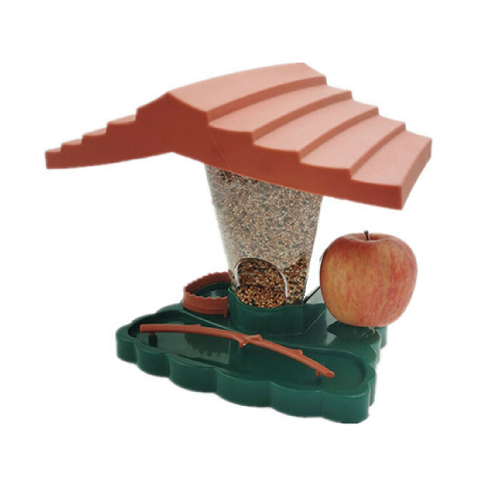 Plastic Hanging Bird Feeder Garden with Roof Rainproof Outdoor Decor Gifts