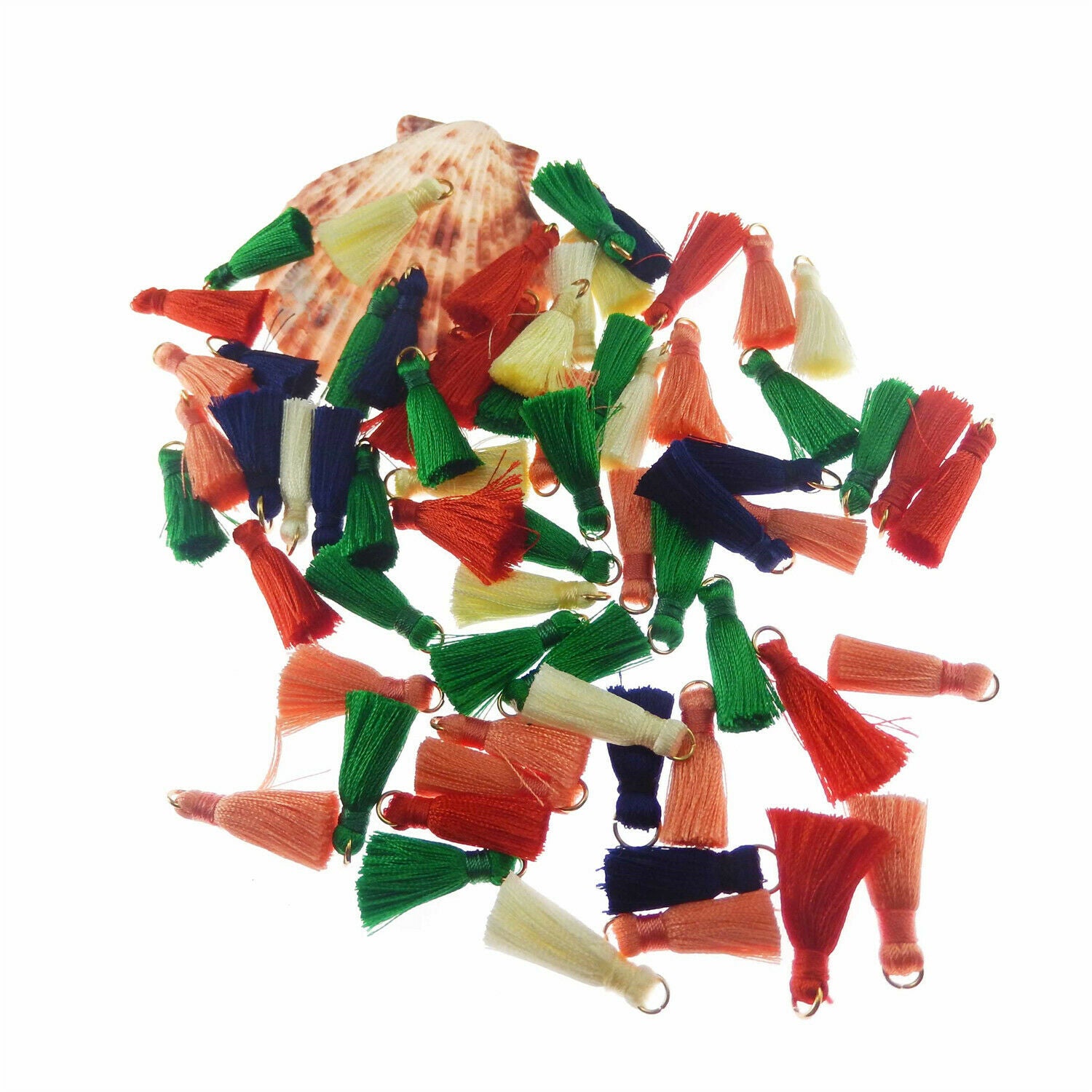Lot of 10 Mini Tassels Bracelet Earring Pendant Keychain Dangles Hanging Decors