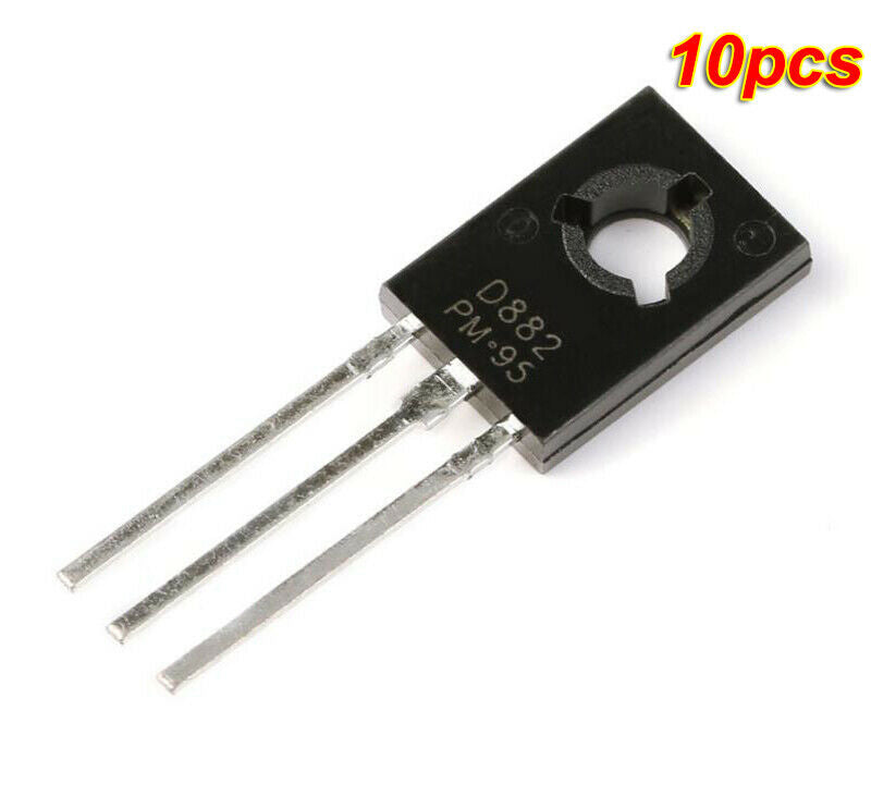 10pcs DIP Triode 2SD882 (P) D882 TO-126 iron foot current 2A transistor