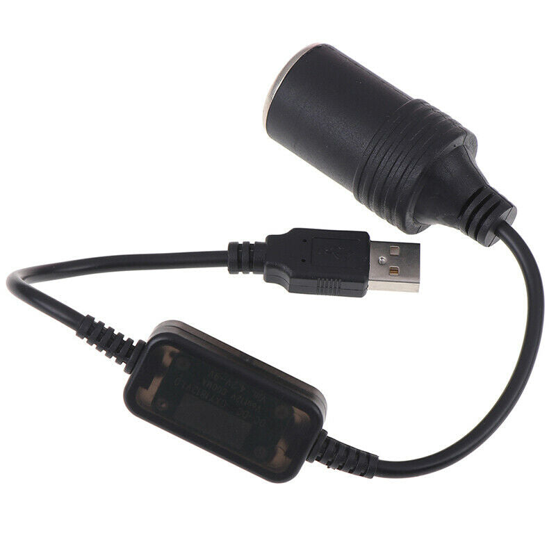 Converter Adapter USB Port 12V Car Cigarette Lighter Socket Female Power Cord SJ
