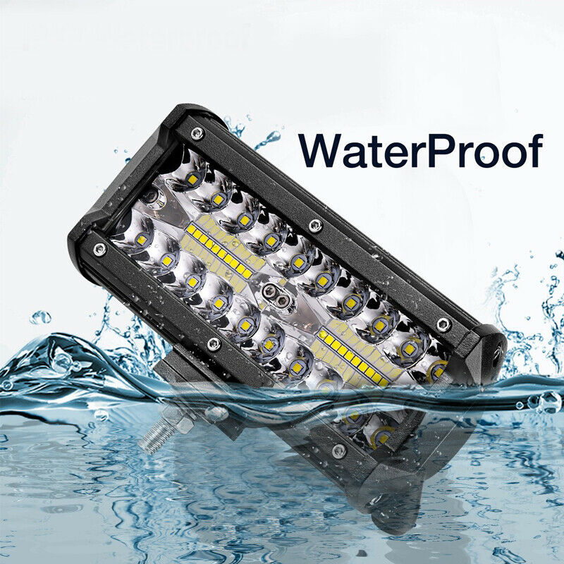 7 Inch 120W Combo Led Light Bars Spot Flood Beam for Work Driving Offroad BoatA9