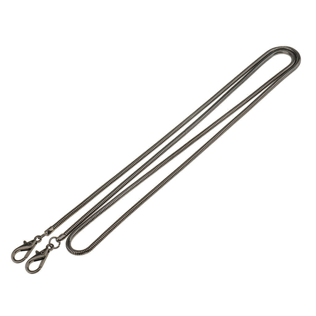 120cm Long Black Purse Cross Body Bag Replacement Metal Strap