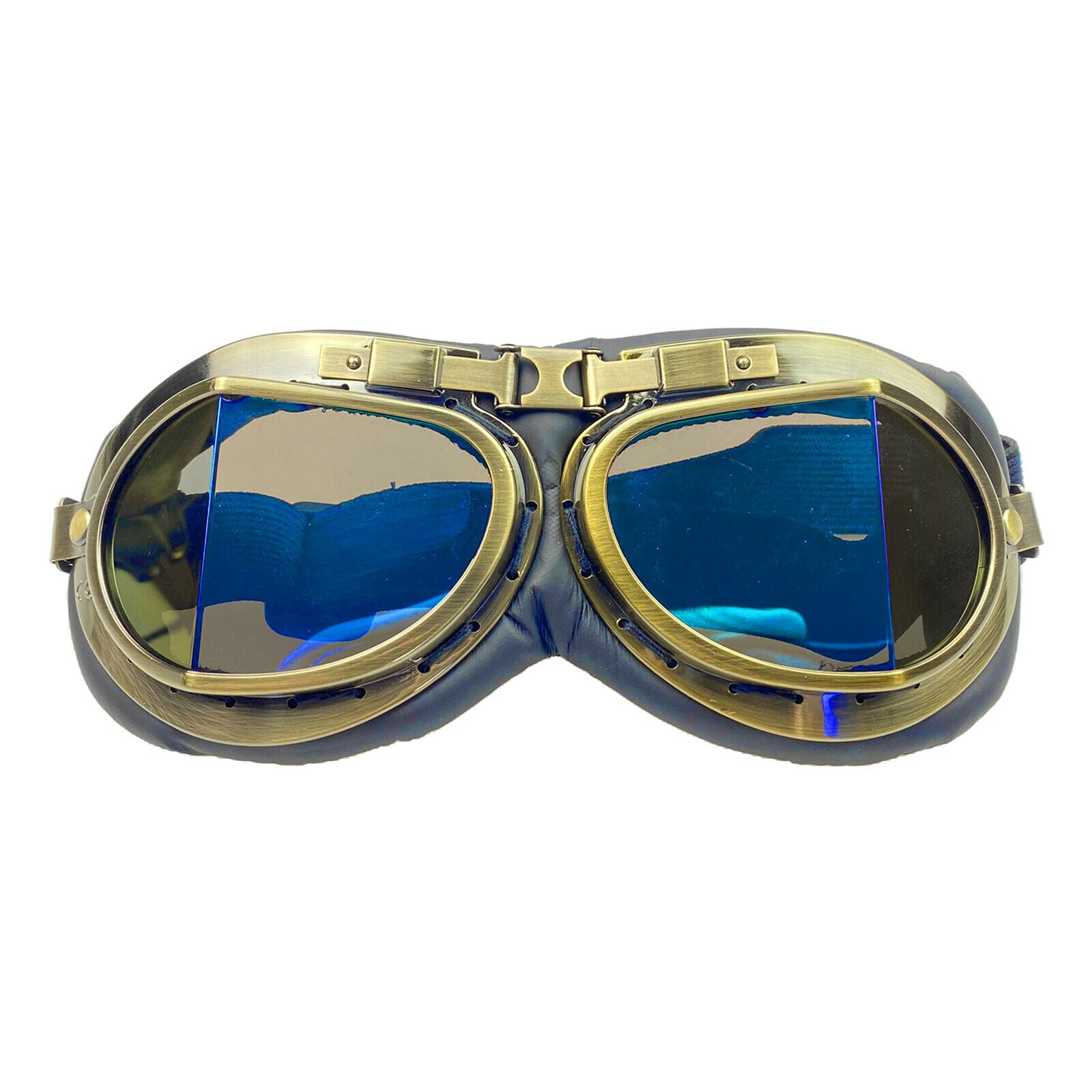 Motocross Bike Cruiser Helmet Goggles Glasses with Adjustable Non-slip Strap Fit
