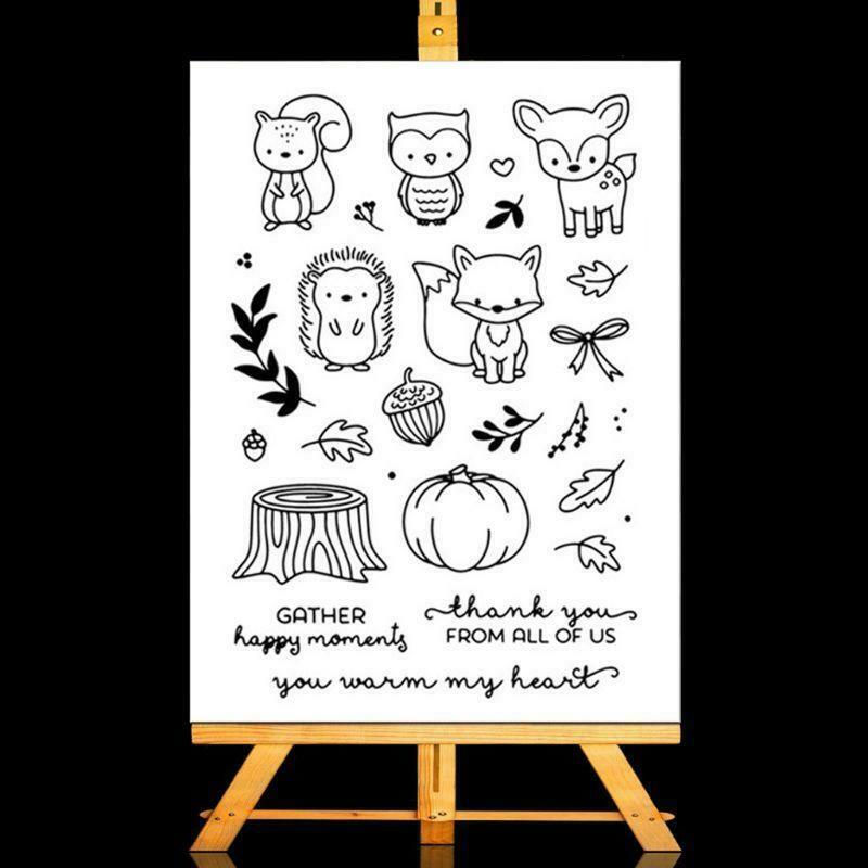 Cute Cartoon Animals Metal Cutting Dies And Clear Stamp Set For DIY