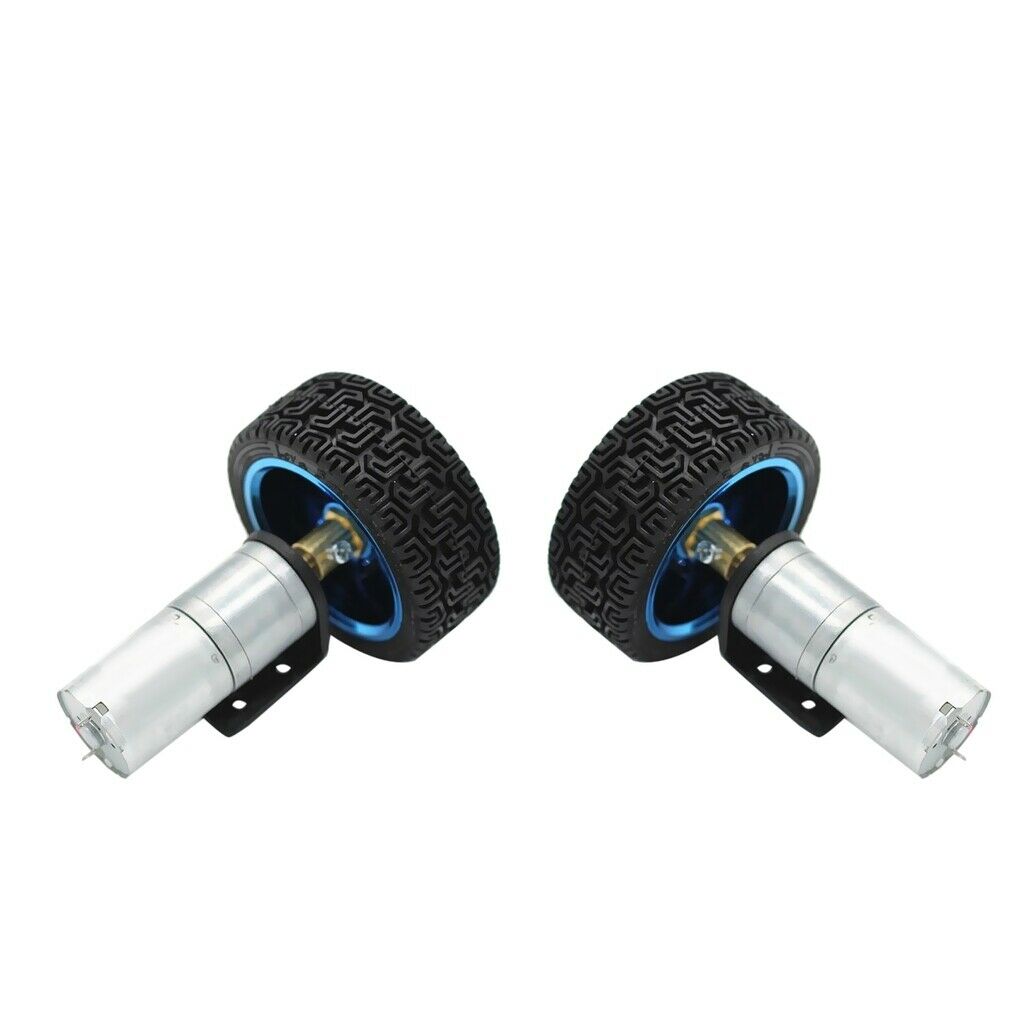 2Pieces   Tire   Wheel   with   DC12V   Gear   Motor   for      Robot