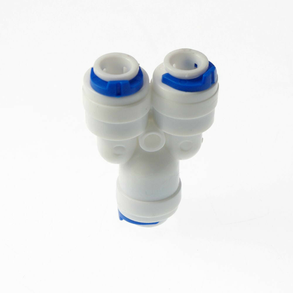 3PCS Equal Type Y 1/4” OD Tube Connector Quick Connect Aquarium RO Water