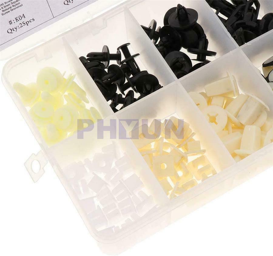 146pcs Plastic Car Body Panel Fender Fasteners Clips Rivets w/30pcs Removal Tool