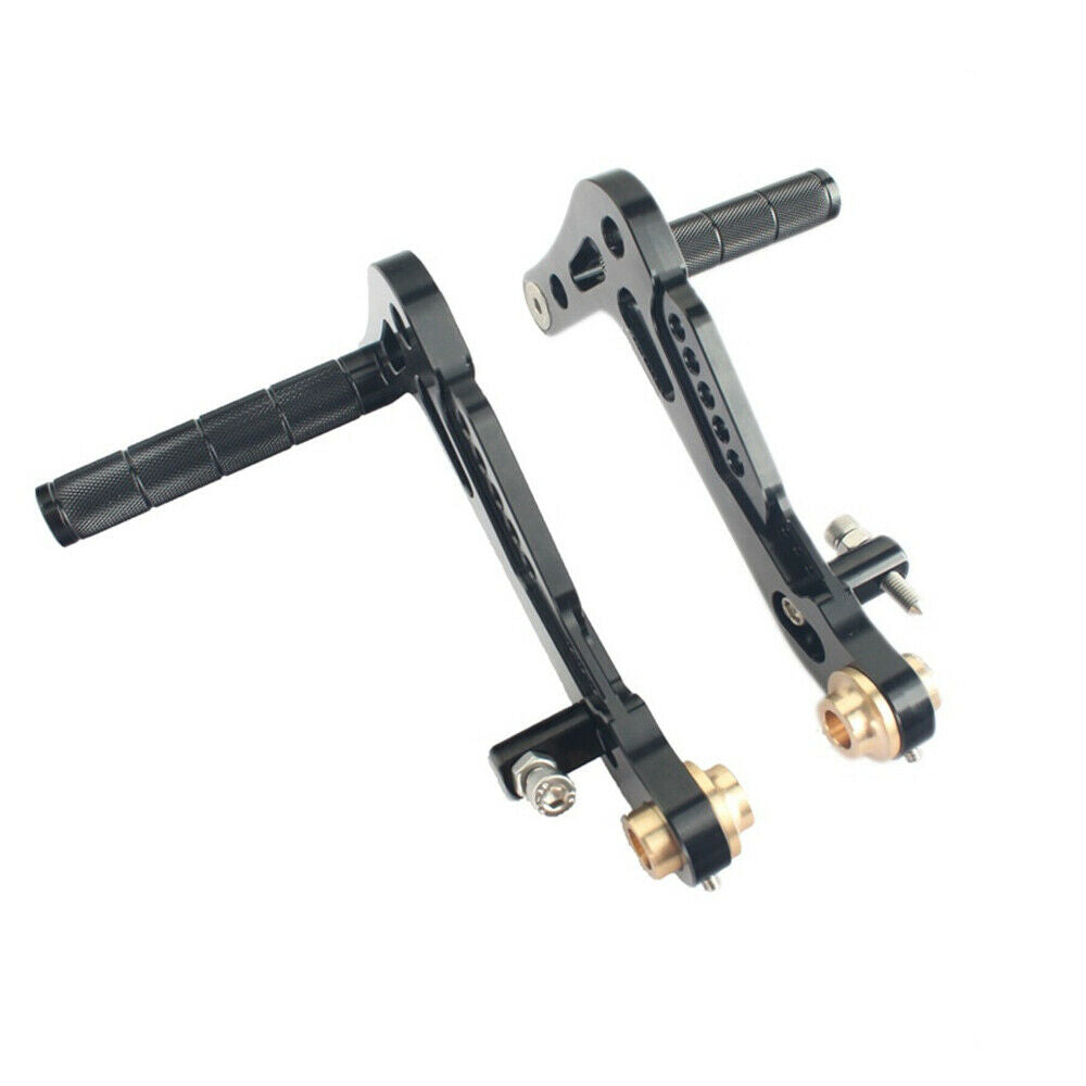 Universal Go Kart Foot Pedals Pegs Brake Accelerator Black Adjustable Aluminum