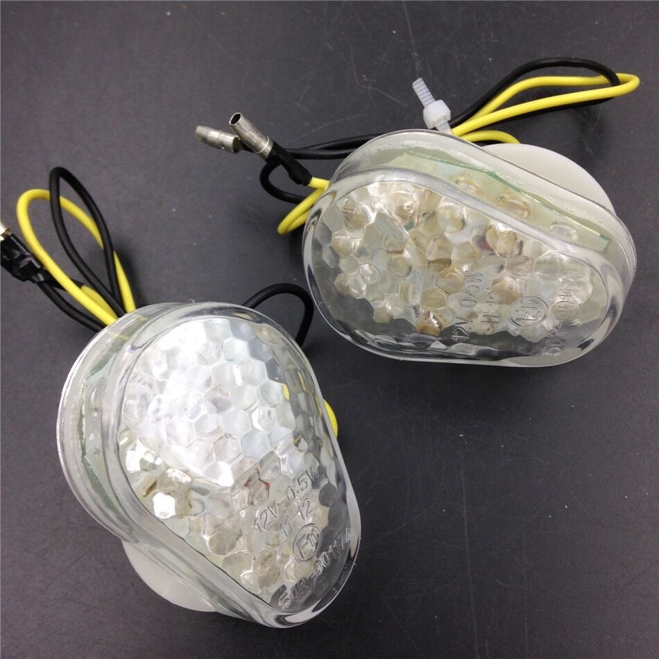 LED Turn Signals Lights for Kawasaki ZX6R ZX7R ZX9R ZX10R ZX12R ZZR600 Clear