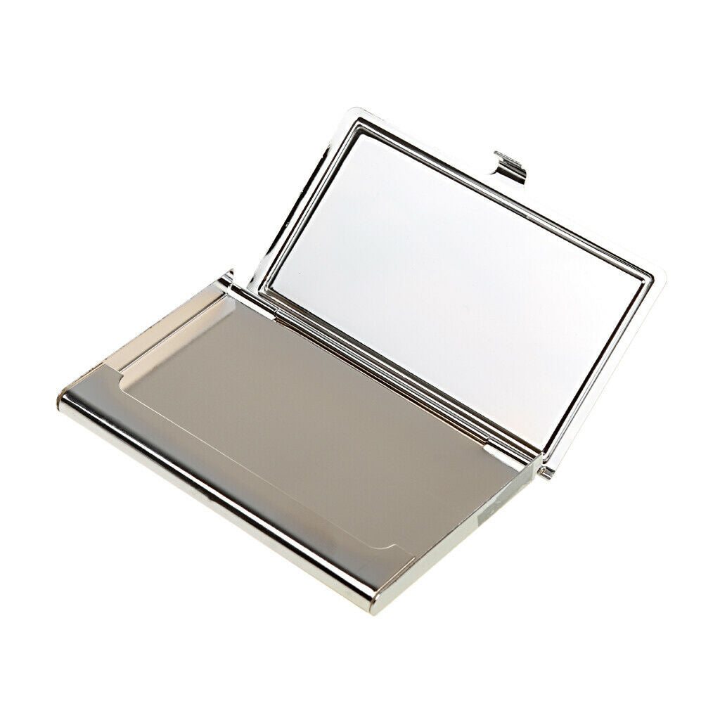 Stainless Steel Metal Wallet Business ID Credit Card Holder Clip Case Box