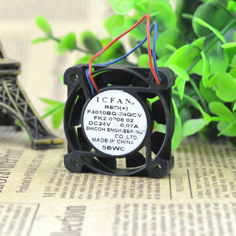 For ICFAN F4010BQ-24QCV FK2-0208 02 fan 40*40*10mm 24V 0.07A 2pin